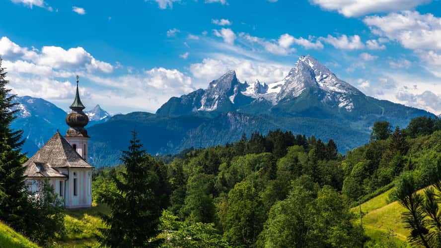Maria Gern Church, Bavaria - Hill View