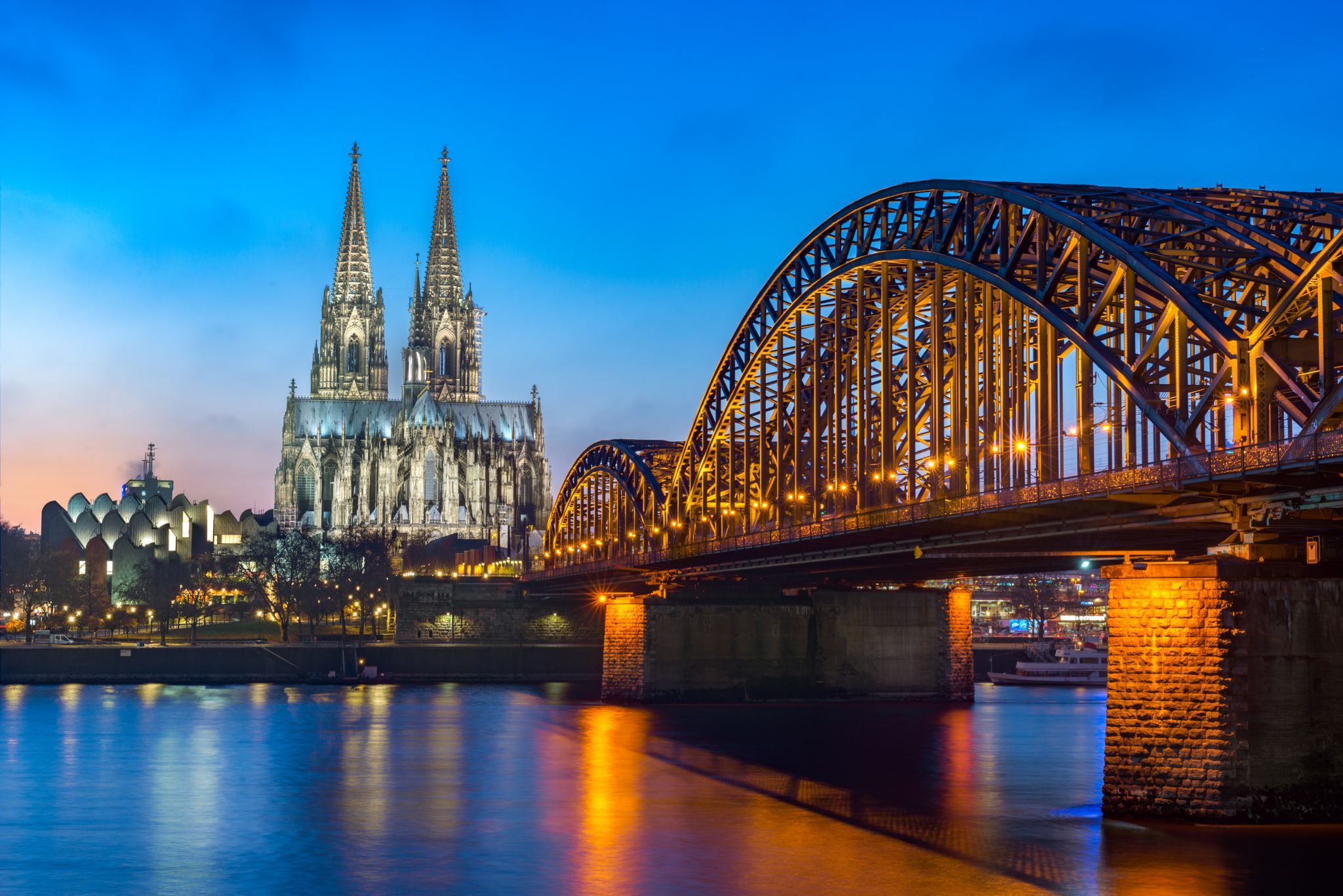 Hohenzollern Bridge with Cologne Cathedral, Cologne, Germany