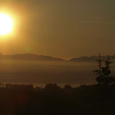 December sunset, Austria