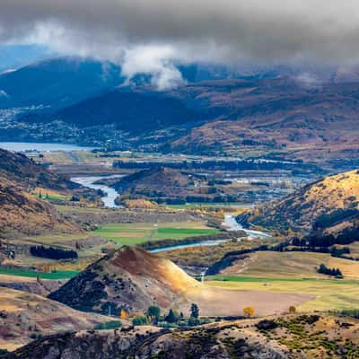 Decending into Queenstown South Island, New Zealand