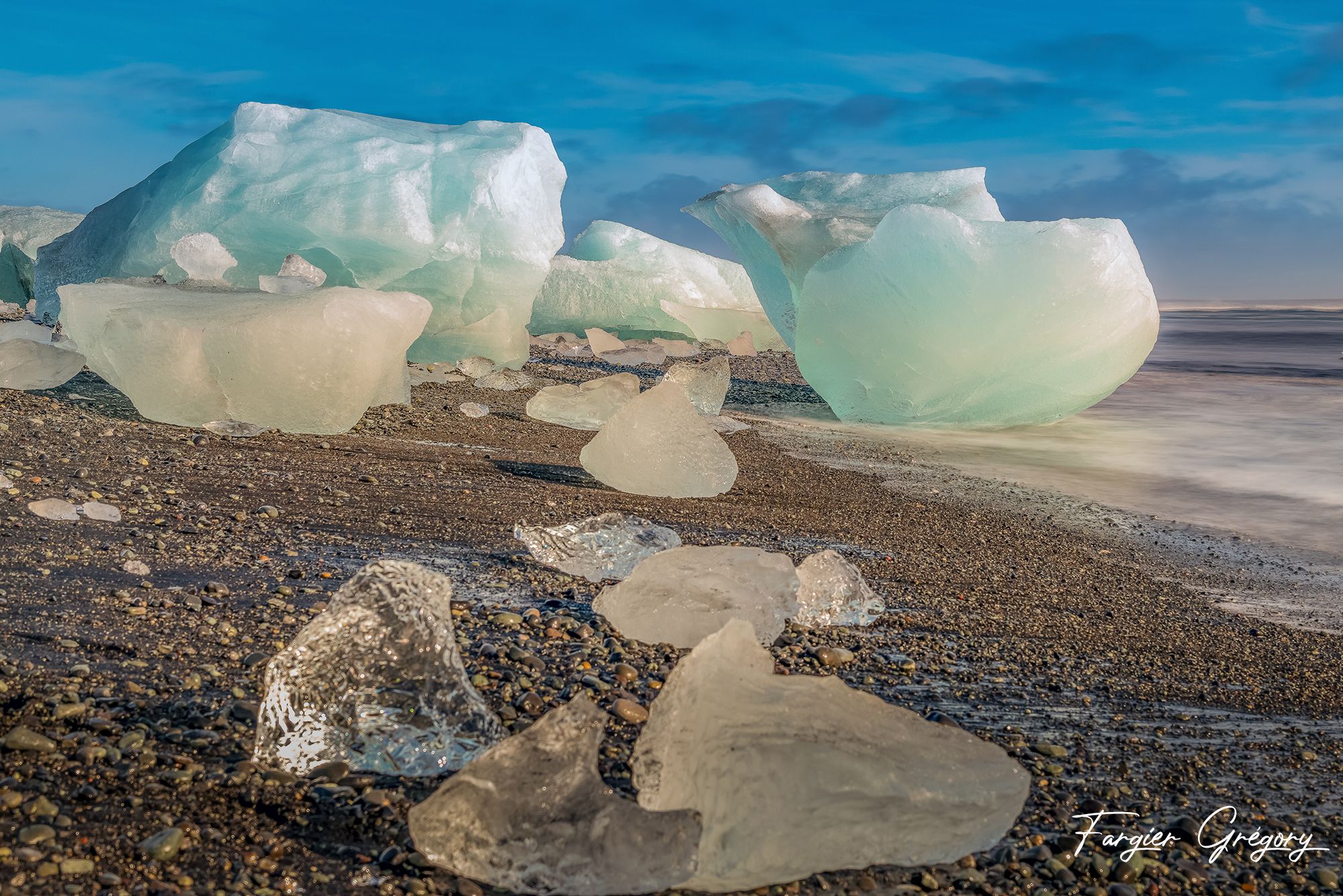 Diamond Beach Sunrise (Jokulsarlon Beach) Iceland, Iceland