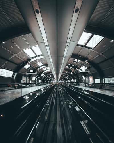 Moving walkway at Railway Station, Frankfurt am Main Airport
