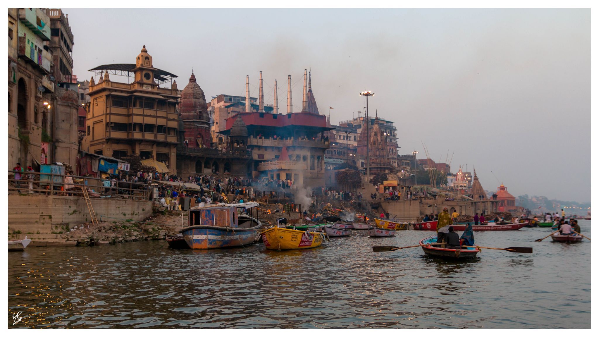 Ghats of Varanasi, Ganga river, India