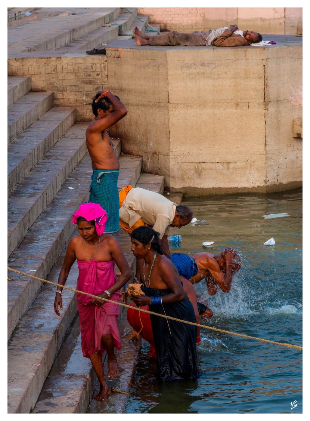 Ghats of Varanasi, Ganga river, India
