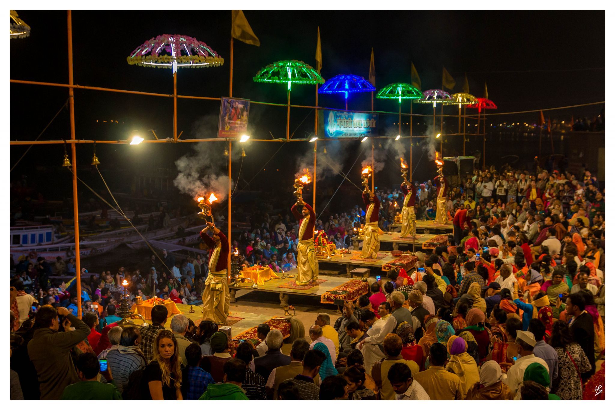 Ghats of Varanasi, Ganga river, India