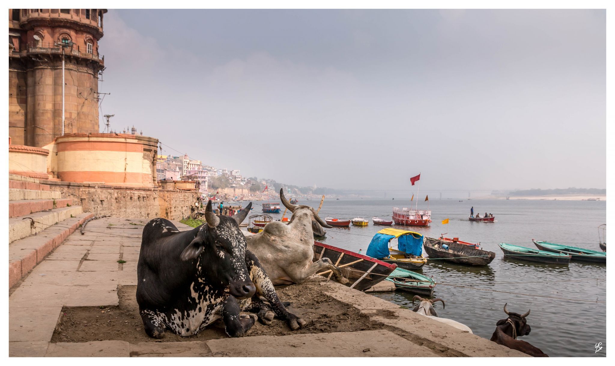 Ghats of Varanasi, Ganga river, India