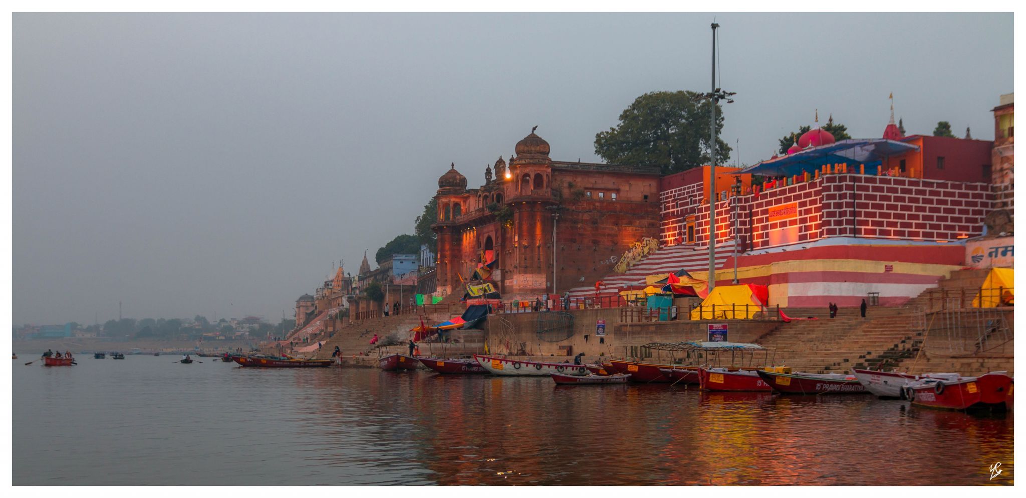 Ghats of Varanasi, Ganga river, India