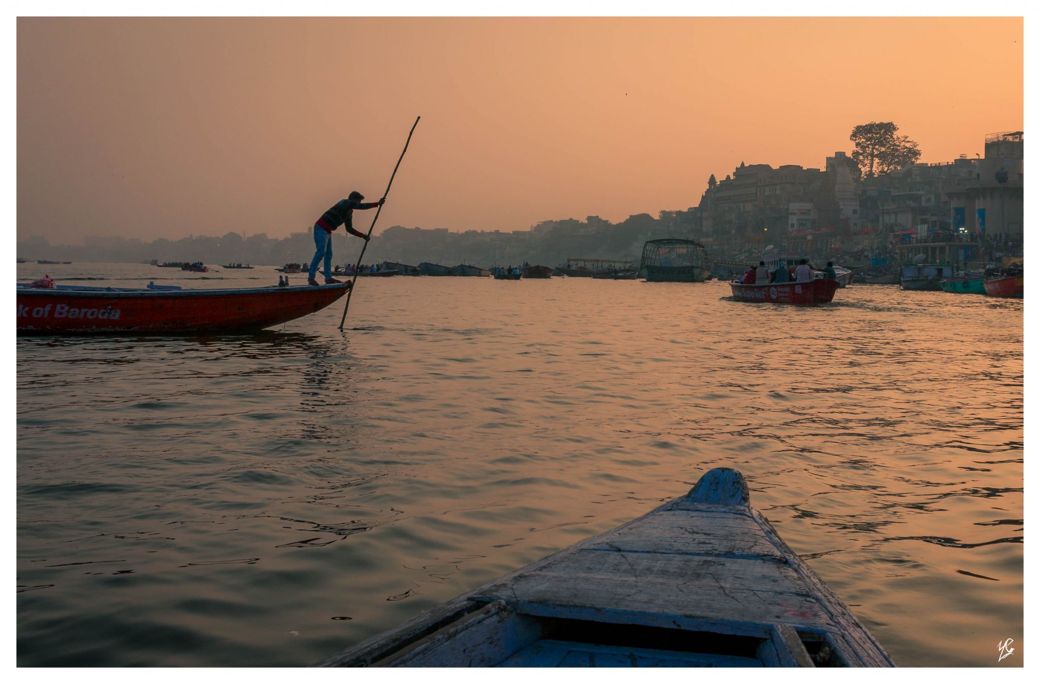 Ghats of Varanasi, Ganga river, India