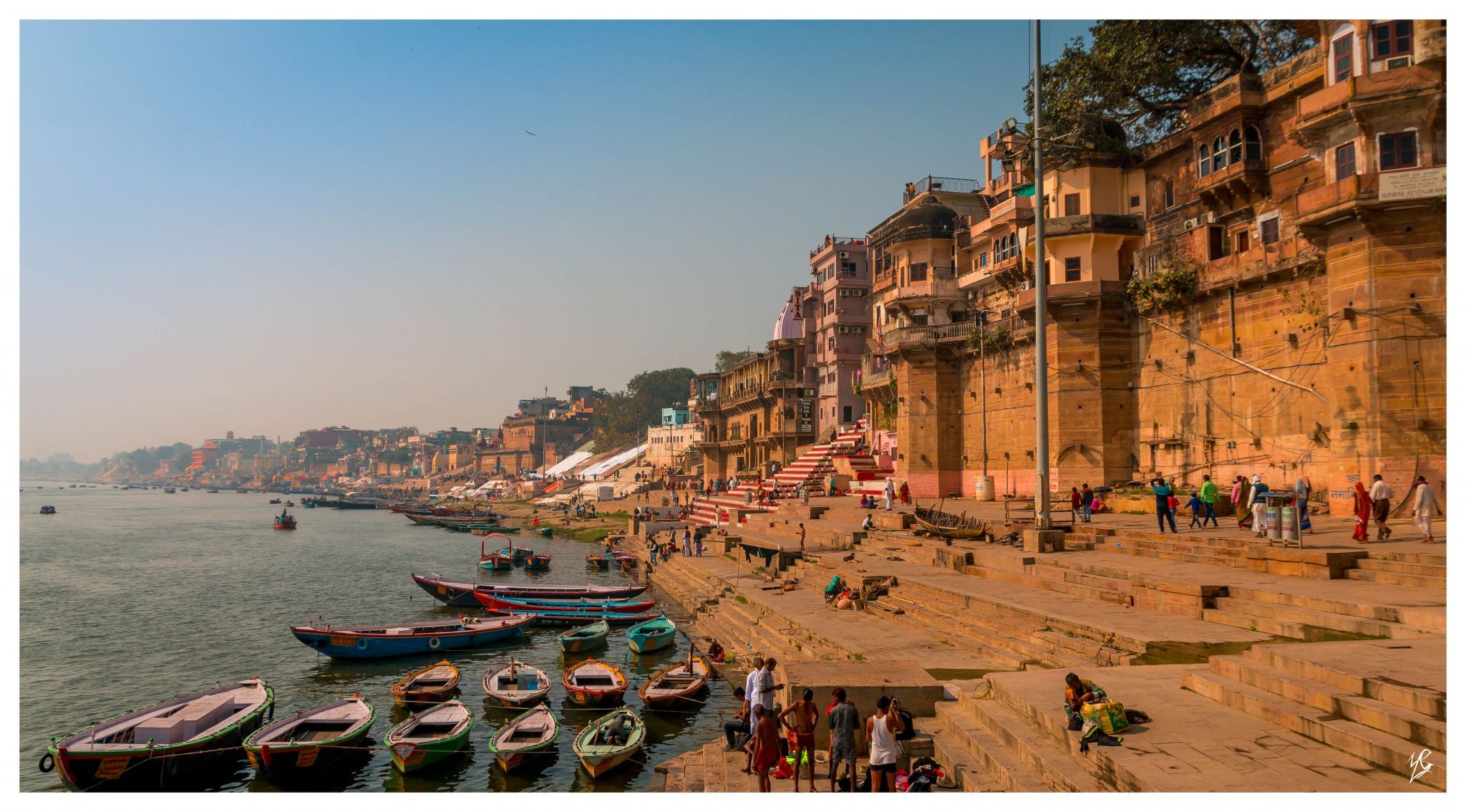 Ghats of Varanasi, Ganga river, India