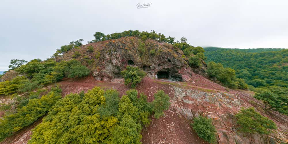 Hermit caves in Danube bend [drone]