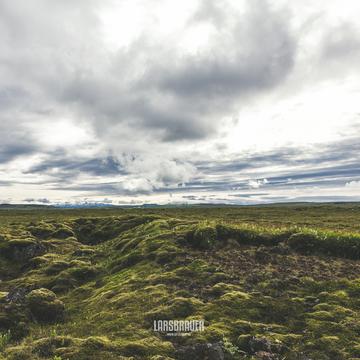 Icelandic Field in front of Hekla Volcano, Iceland