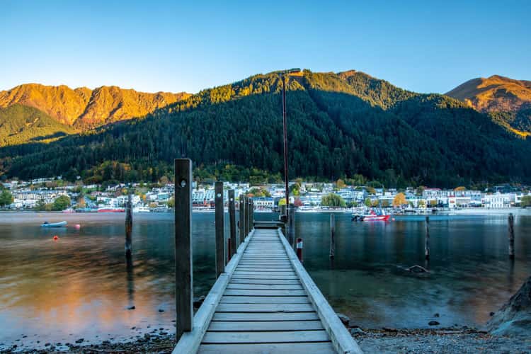 Jetty looking toward Queenstown South Island