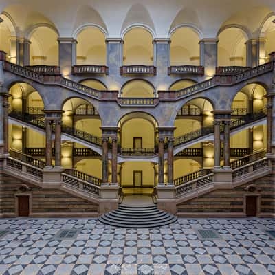 Staircase in the Justizplalast, Munich, Germany