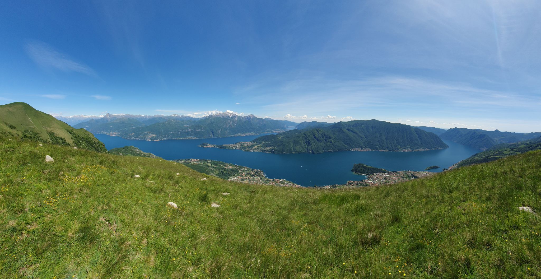 Lake Como and Bellagio from Monte Crocione, Italy