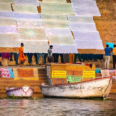 Laundry on The Ganges Varanasi, India