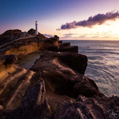 Magic Light at Castlepoint Lighthouse, New Zealand