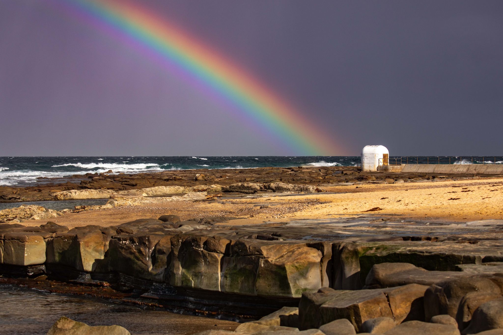 Merewether Beach pump house Rainbow New South Wales, Australia
