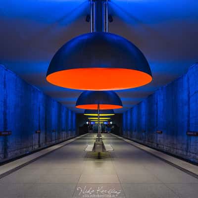 Metro station Westfriedhof, Munich, Germany