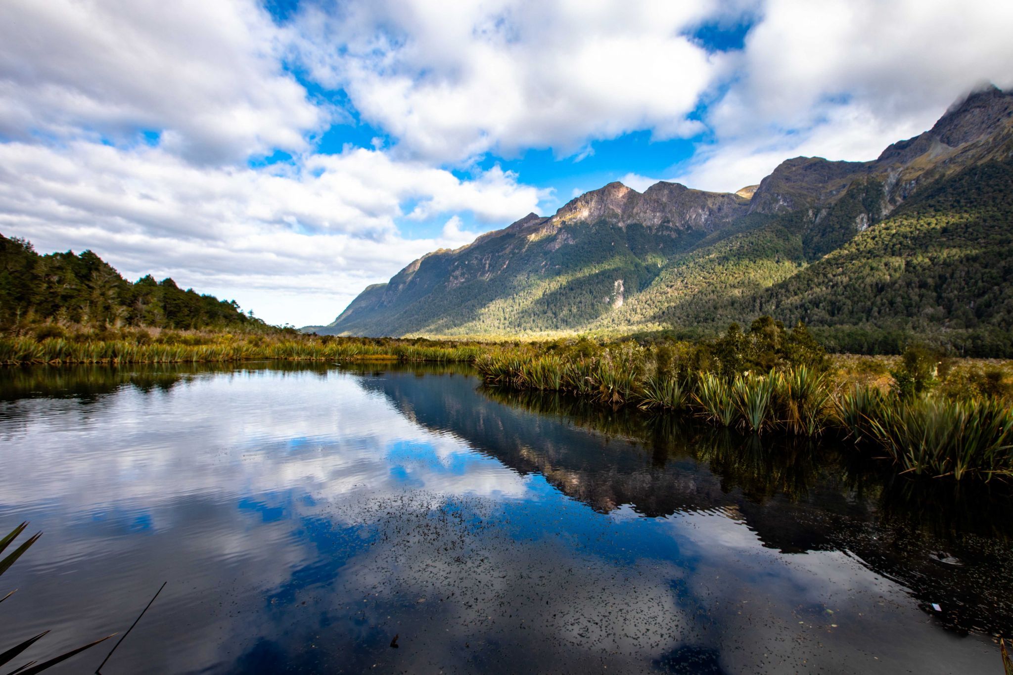 Mirror Lake, Fiordland National Park South Island, New Zealand