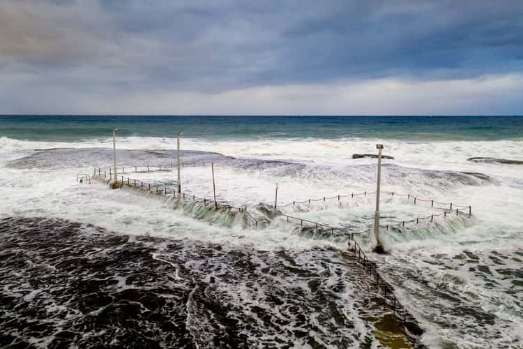 Mona Vale Pool big seas Northern Beaches New South Wales