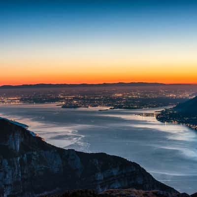 Overview on lake Garda, Italy