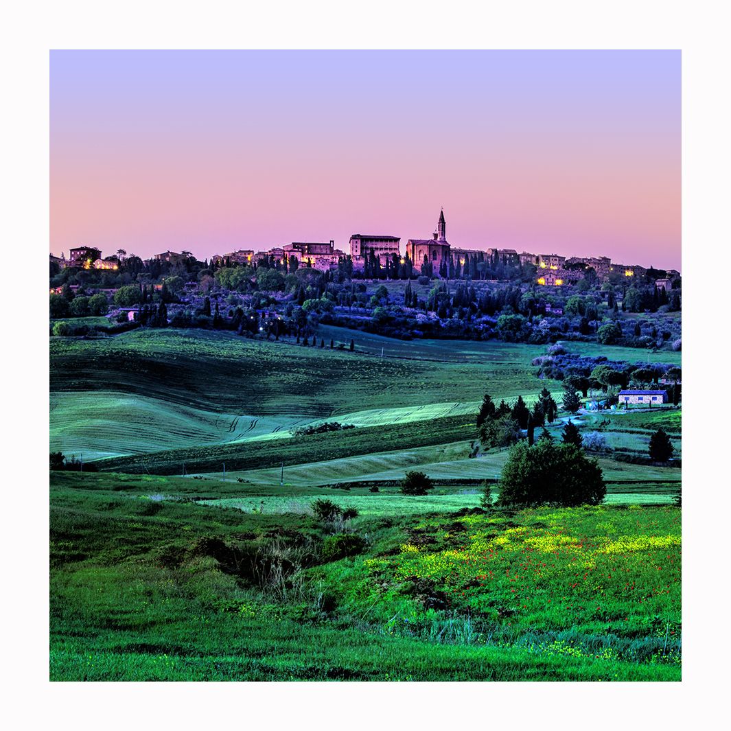 Pienza at twilight, Italy