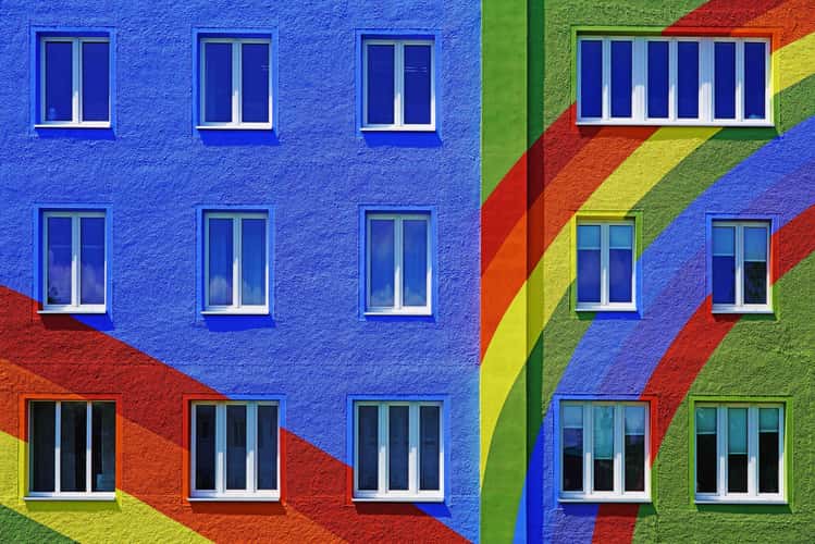 Rainbow House in Selb (Bavaria, Germany)