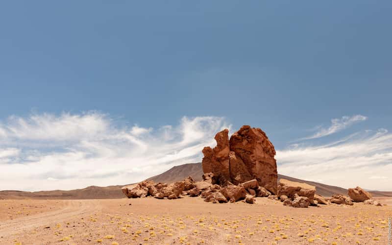 Red stones in the Atacama desert