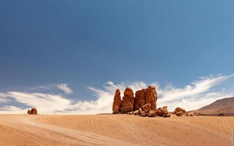 Red stones in the Atacama desert