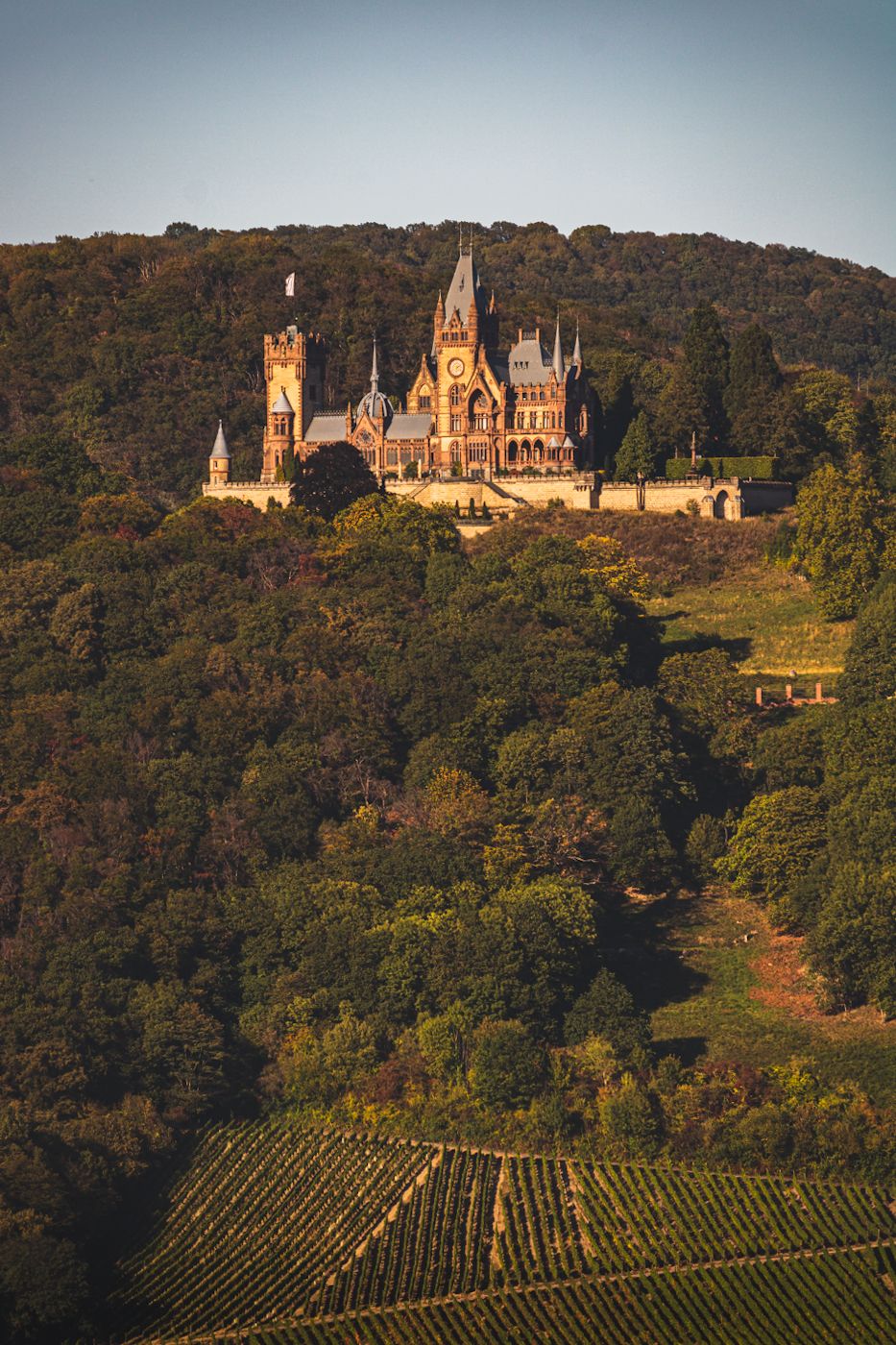 Drachenburg View, Bonn-Rodderberg, Germany