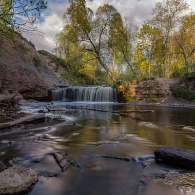 Sablinsky waterfall, Leningrad region, Russia, Russian Federation