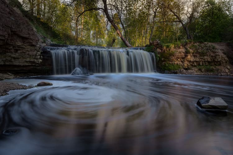 Sablinsky waterfall, Leningrad region, Russia
