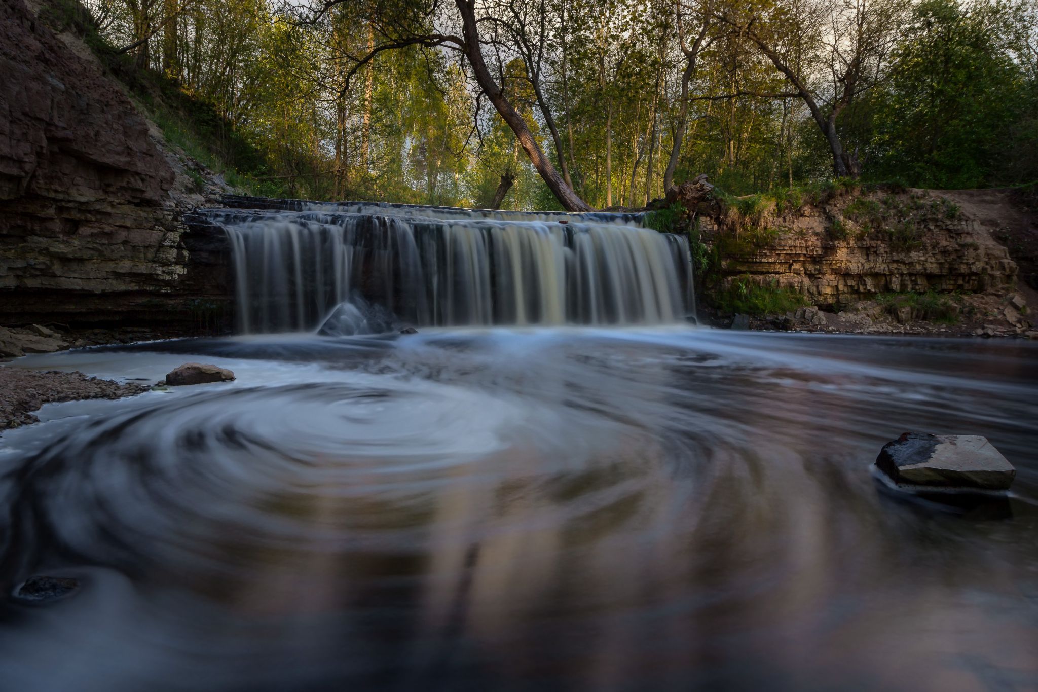 Sablinsky waterfall, Leningrad region, Russia, Russian Federation