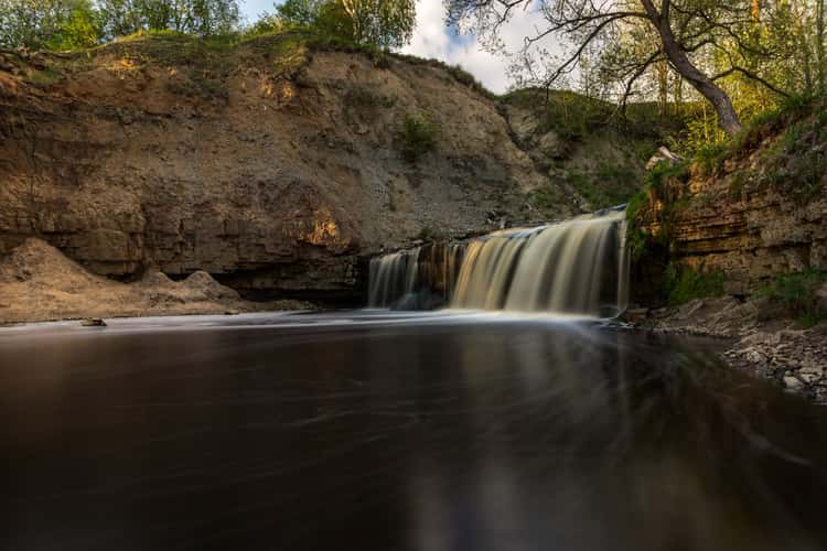 Sablinsky waterfall, Leningrad region, Russia