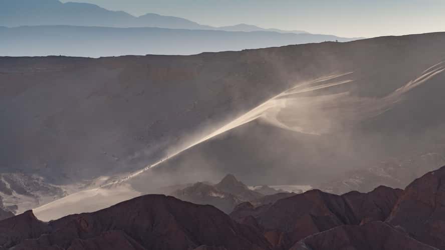 Sand dunes in the area of Valle de Muerte