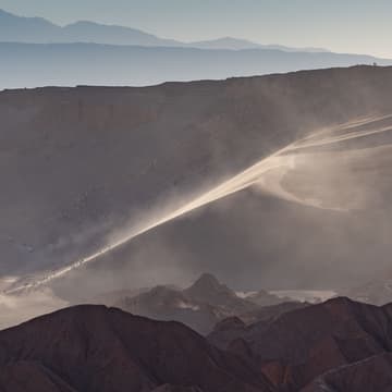 Sand dunes in the area of Valle de Muerte, Chile