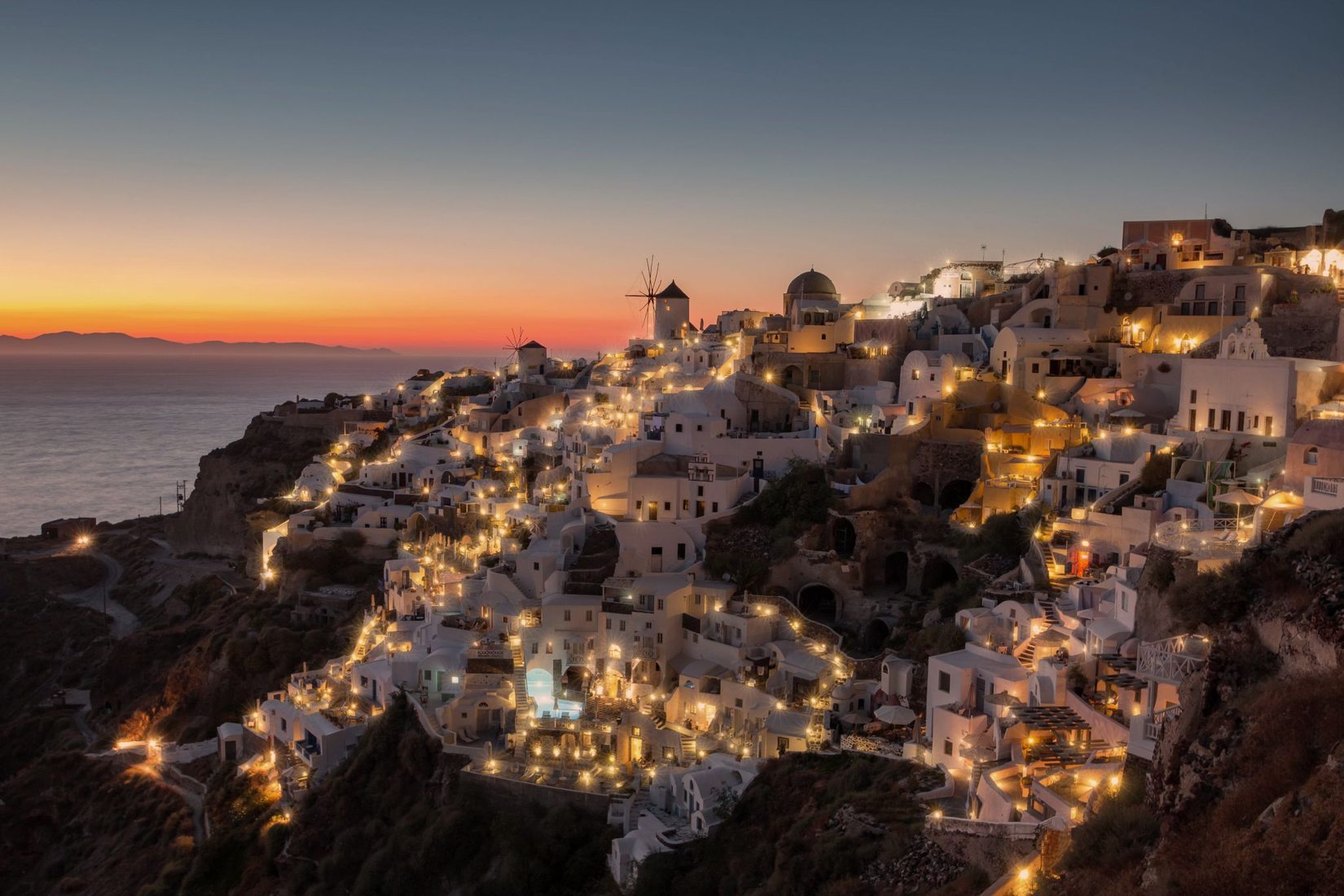 Iconic view of Santorini Oia, Greece