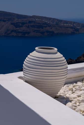 Withe chapel in IO Santorini