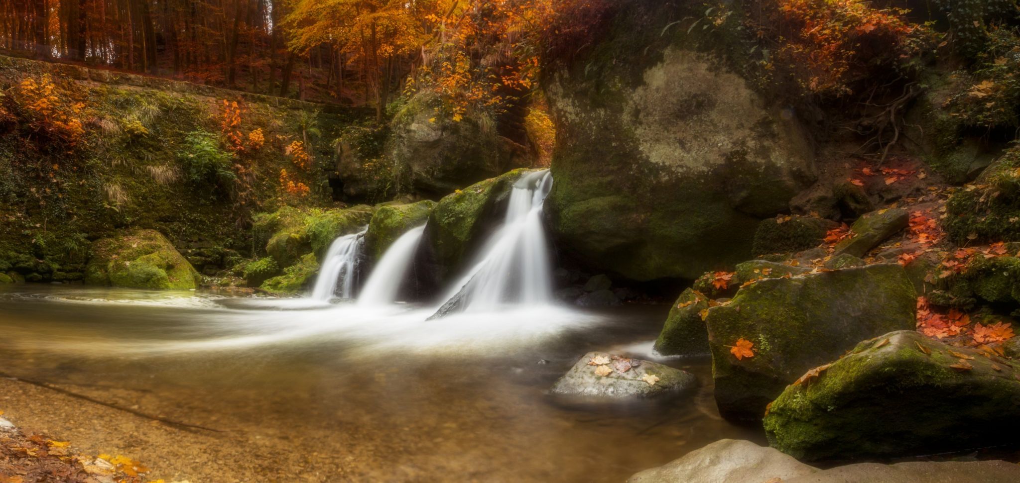 Classic View of Schiessentümpel Cascade, Luxembourg