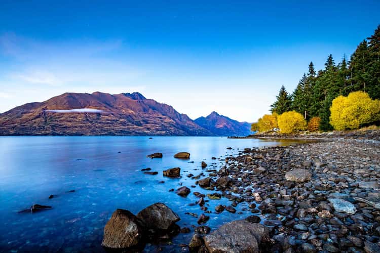 Sunrise looking toward Cecil Peak Queenstown South Island