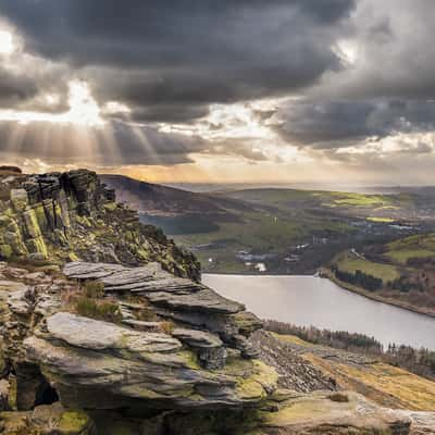 Sunset at Dean Rocks in the Peak District, United Kingdom