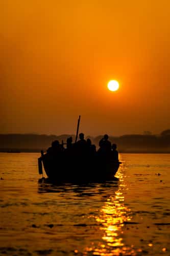 The Ganges sunrise Varanasi