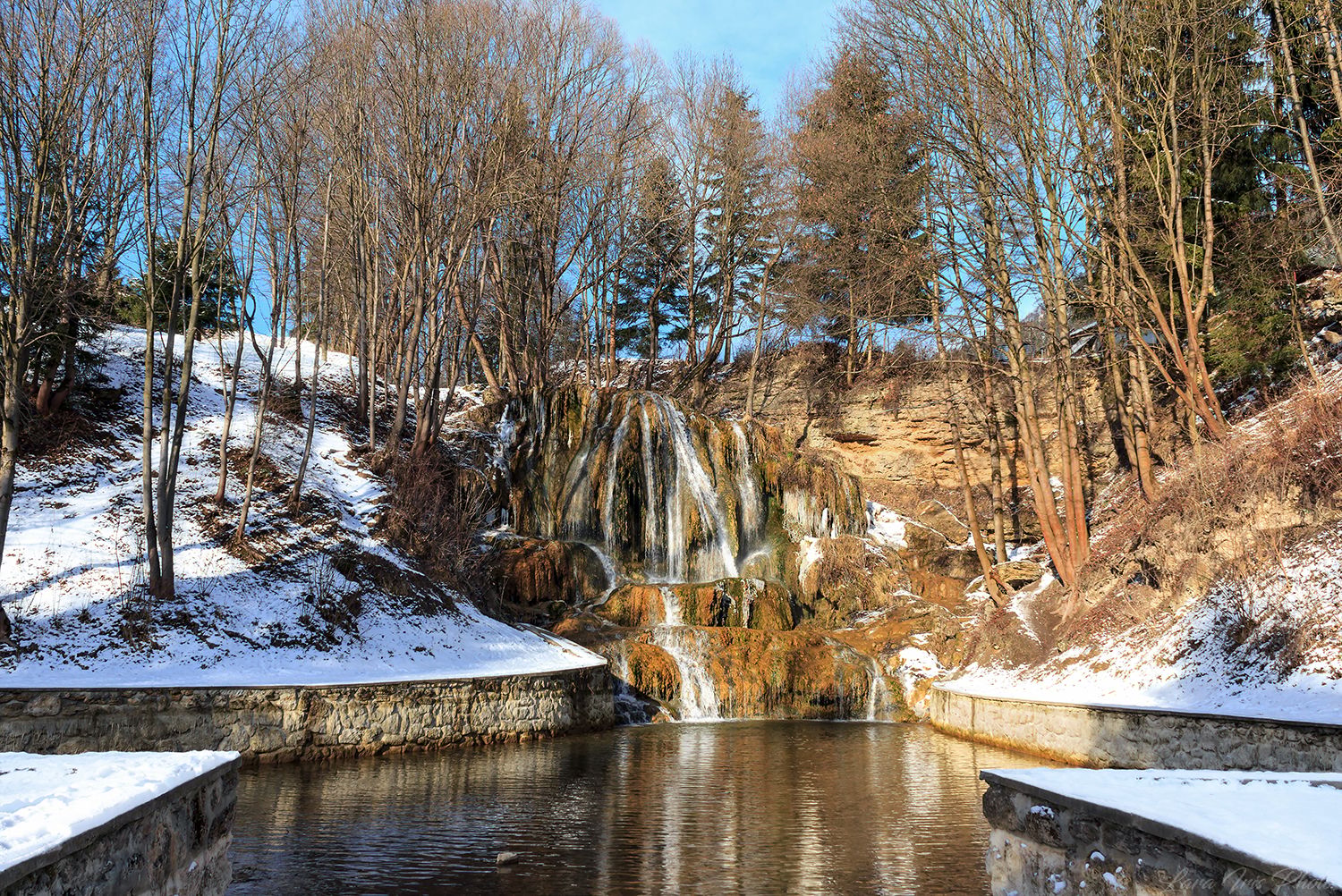 Thermal waterfall (Lucansky waterfall), Slovakia (Slovak Republic)