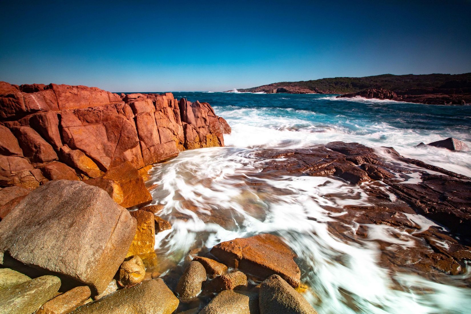 Tide going out Bar Harbour NSW north Coast, Australia