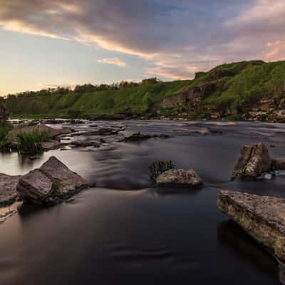 Tosnensky waterfall, Leningrad region, Russia, Russian Federation