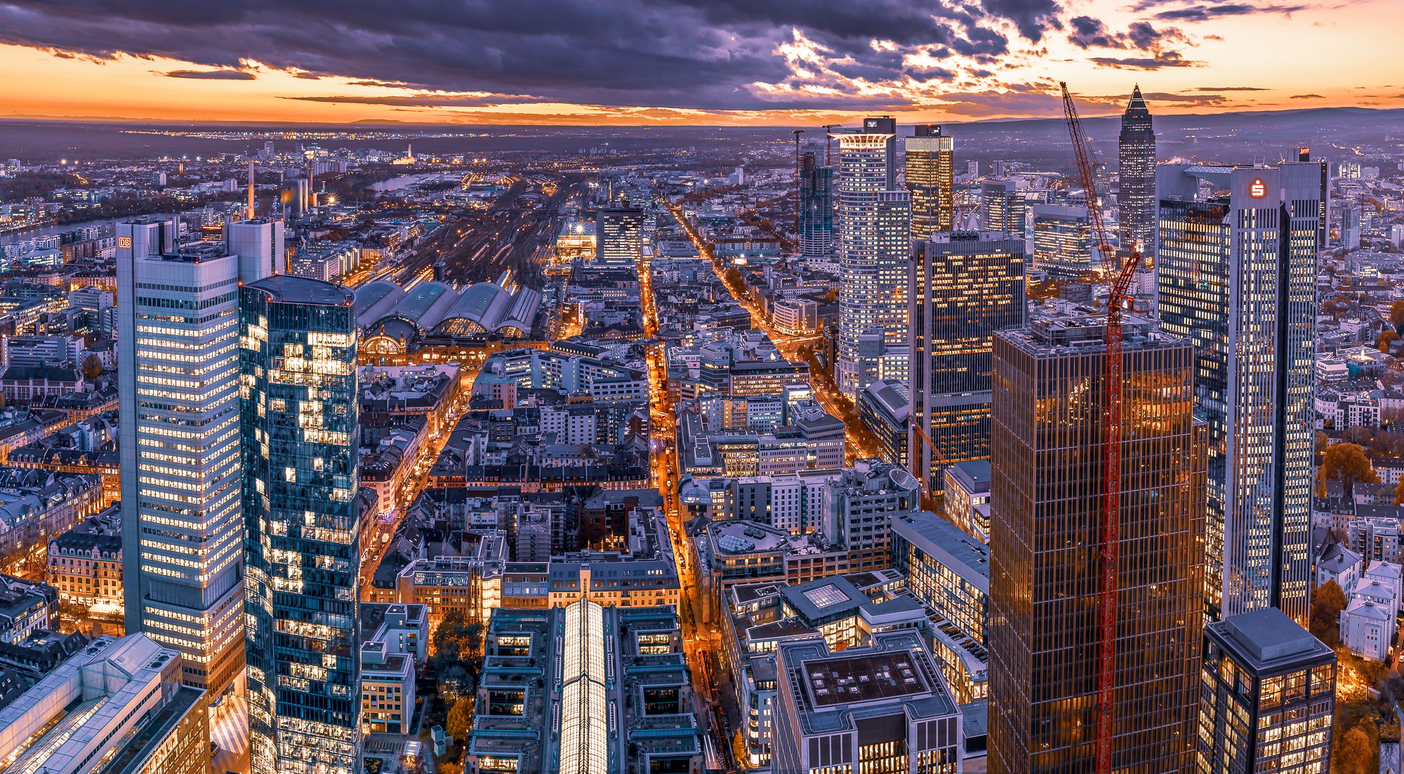 View from Maintower, Frankfurt am Main, Germany
