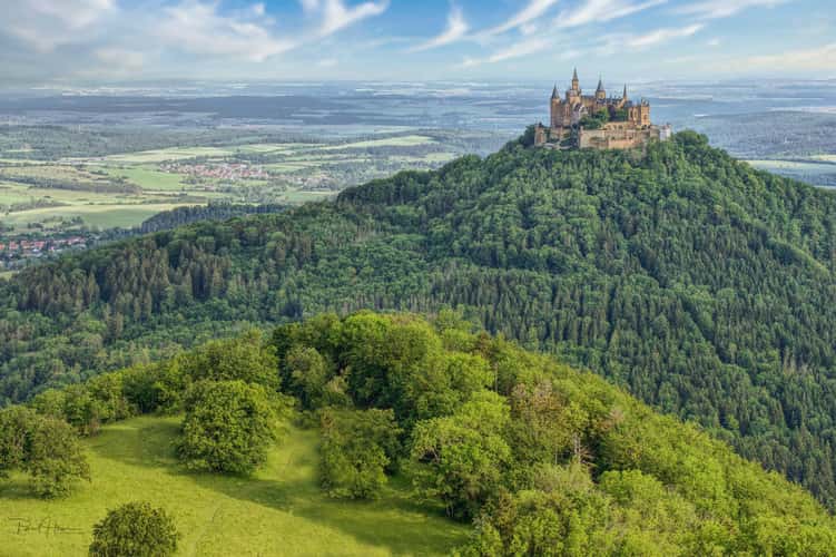 The view on Hohenzollern Castle from Zellerhorn Gipfel