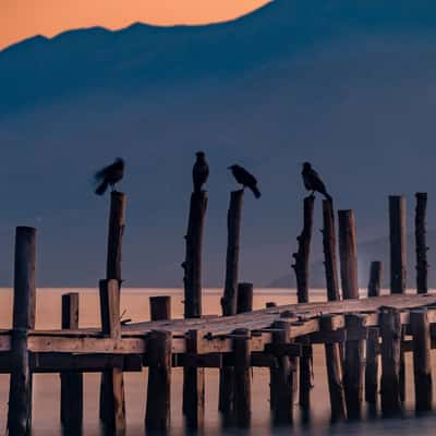 Apraos beach pier, Greece