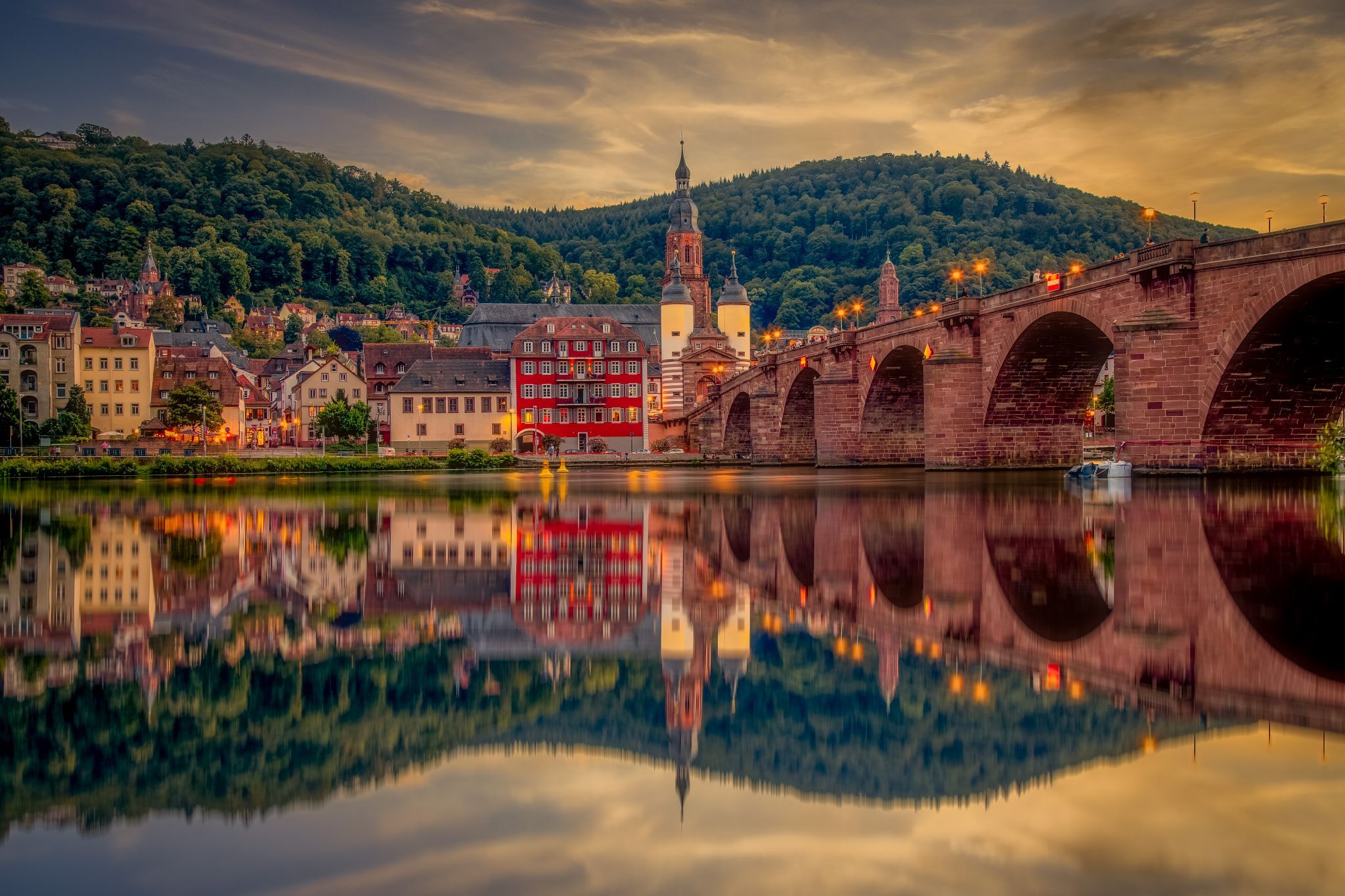 At the Neckar river, Heidelberg, Germany