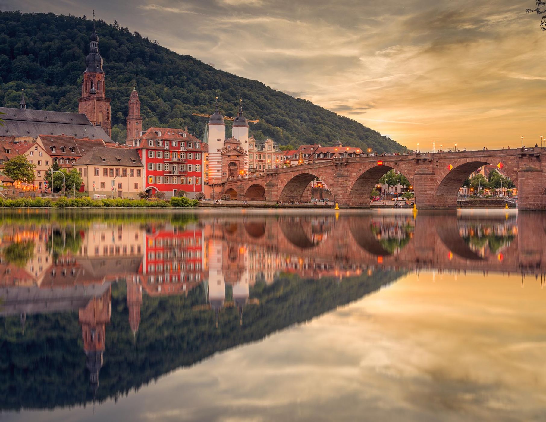 At the Neckar river, Heidelberg, Germany
